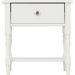 Seconique Stratford Single Drawer White Side Table - Size: 52 x 50 x 40cm - Wilko - thumbnail 5