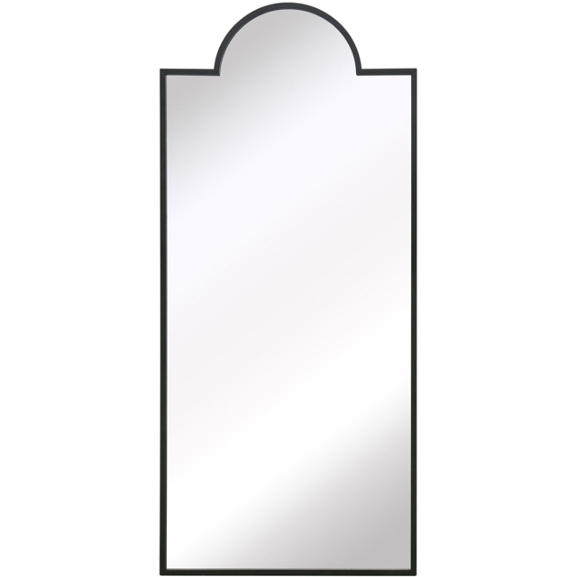MirrorOutlet The Genestra Black Modern Wall and Leaner Garden Mirror 190 x 85cm - Size: 190 x 85 x 3cm - Wilko - image 1