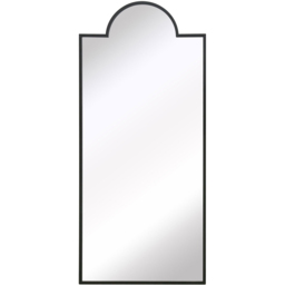 MirrorOutlet The Genestra Black Modern Wall and Leaner Garden Mirror 190 x 85cm - Size: 190 x 85 x 3cm - Wilko - thumbnail 1