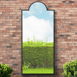 MirrorOutlet The Genestra Black Modern Wall and Leaner Garden Mirror 190 x 85cm - Size: 190 x 85 x 3cm - Wilko - thumbnail 3