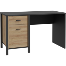 Florence High Rock Single Door Desk Matt Black and Riviera Oak - Size: 56 x 120 x 72cm - Furniture to Go - Wilko - thumbnail 3