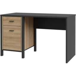 Florence High Rock Single Door Desk Matt Black and Riviera Oak - Size: 56 x 120 x 72cm - Furniture to Go - Wilko - thumbnail 4