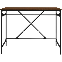 vidaXL 2 Door Modern Desk White - Size: 75 x 100 x 50cm - Brown - Wilko - thumbnail 4