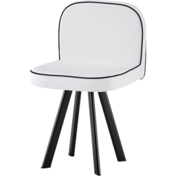Comfy Living 6 Seater Dining Set Black and White - Wilko - thumbnail 4