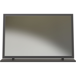 Crowndale Las Vegas Graphite Standing Mirror Ready Assembled - Size: 75 x 49cm - Grey - Wilko - thumbnail 3