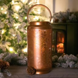 St Helens Luxform 24 LED Golden Snowflakes Lantern - Size: 1.6 x 1.6 x 3.3cm - Wilko - thumbnail 3