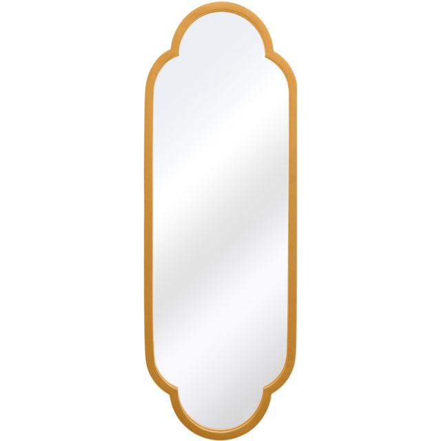 MirrorOutlet The Duplici Gold Metal Double Arched Oval Outdoor Garden Wall Mirror 102 x 36cm - Size: 102 x 35.5 x 3cm - Wilko - image 1