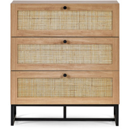 Julian Bowen Padstow 3 Drawer Oak Chest of Drawers - Brown - Wilko - thumbnail 5