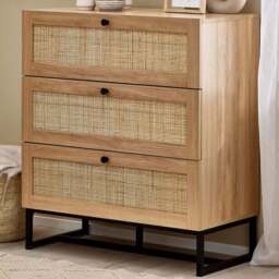 Julian Bowen Padstow 3 Drawer Oak Chest of Drawers - Brown - Wilko - thumbnail 1