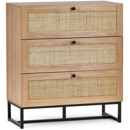 Julian Bowen Padstow 3 Drawer Oak Chest of Drawers - Brown - Wilko - thumbnail 3