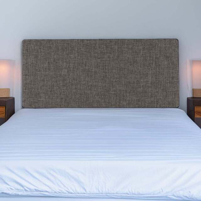 Bedmaster Valencia Single Slate Linen Plain Headboard - Grey - Wilko - image 1
