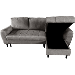 DS Living Sienna 3 Seater Grey Fabric Left Hand Chaise Sofa Bed - Wilko - thumbnail 6