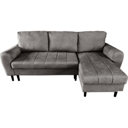 DS Living Sienna 3 Seater Grey Fabric Left Hand Chaise Sofa Bed - Wilko - thumbnail 3