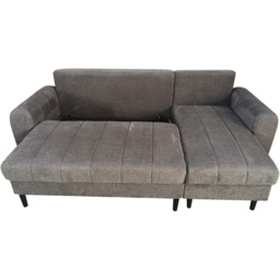 DS Living Sienna 3 Seater Grey Fabric Left Hand Chaise Sofa Bed - Wilko - thumbnail 4