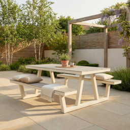 Suffolk Bench Natural - Outdoor Essentials - Wilko