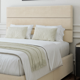 Bedmaster Single Cream Naples Velvet Divan Base with Milan Headboard - Wilko - thumbnail 3