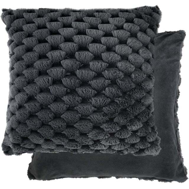 Serene Leah Collection Deluxe Black Cushion Cover 43 x 43cm - Wilko - image 1