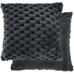 Serene Leah Collection Deluxe Black Cushion Cover 43 x 43cm - Wilko