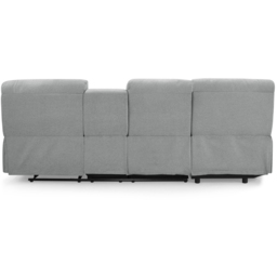 Home Detail Jacob 3 Seater Light Grey Left Hand Chaise Manual Recliner Sofa - Wilko - thumbnail 6