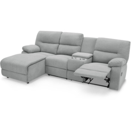 Home Detail Jacob 3 Seater Light Grey Left Hand Chaise Manual Recliner Sofa - Wilko - thumbnail 5