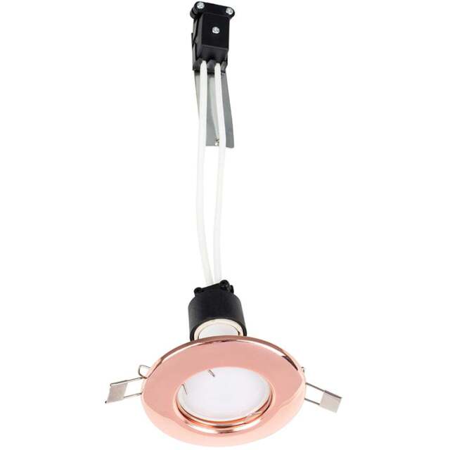 ValueLights Copper Fixed Warm White LED Ceiling Downlight 6 Pack - Orange - Wilko - image 1