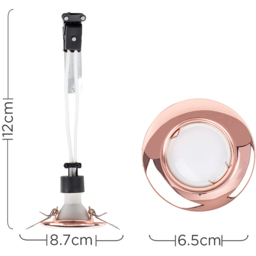 ValueLights Copper Fixed Warm White LED Ceiling Downlight 6 Pack - Orange - Wilko - thumbnail 6