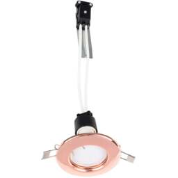 ValueLights Copper Fixed Warm White LED Ceiling Downlight 6 Pack - Orange - Wilko - thumbnail 1
