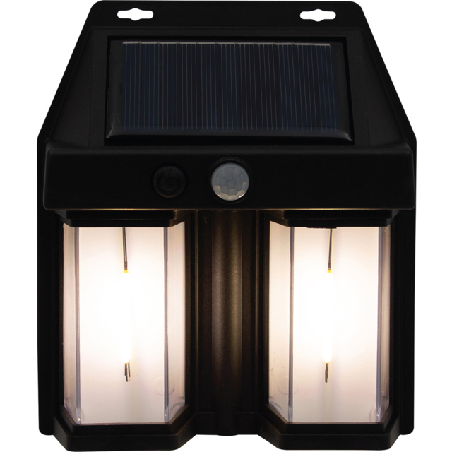 Gardenkraft Solar Sensor Garden Wall Light - Size: 15 x 13 x 6cm - Black - Wilko - image 1