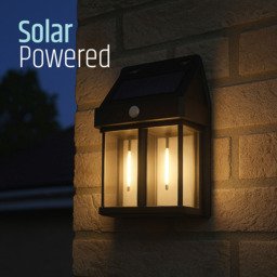 Gardenkraft Solar Sensor Garden Wall Light - Size: 15 x 13 x 6cm - Black - Wilko - thumbnail 5