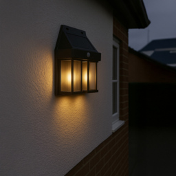 Gardenkraft Solar Sensor Garden Wall Light - Size: 15 x 13 x 6cm - Black - Wilko - thumbnail 4