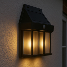 Gardenkraft Solar Sensor Garden Wall Light - Size: 15 x 13 x 6cm - Black - Wilko - thumbnail 3