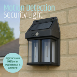 Gardenkraft Solar Sensor Garden Wall Light - Size: 15 x 13 x 6cm - Black - Wilko - thumbnail 6