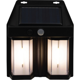 Gardenkraft Solar Sensor Garden Wall Light - Size: 15 x 13 x 6cm - Black - Wilko - thumbnail 1