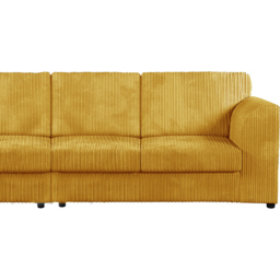 Luxor 4 Seater Mustard Jumbo Cord Full Back Sofa - Yellow - Wilko - thumbnail 5