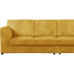 Luxor 4 Seater Mustard Jumbo Cord Full Back Sofa - Yellow - Wilko - thumbnail 4