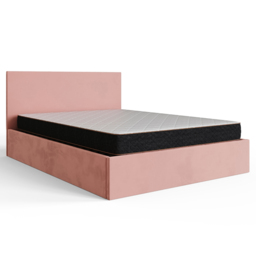 GFW King Size Blush Pink Velvet End Lift Ottoman Bed - Wilko - thumbnail 3