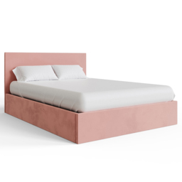 GFW King Size Blush Pink Velvet End Lift Ottoman Bed - Wilko - thumbnail 4