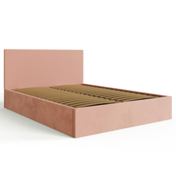 GFW King Size Blush Pink Velvet End Lift Ottoman Bed - Wilko - thumbnail 5