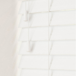 Caecus Faux Wood String Venetian Blind White 180 x 160cm - Wilko