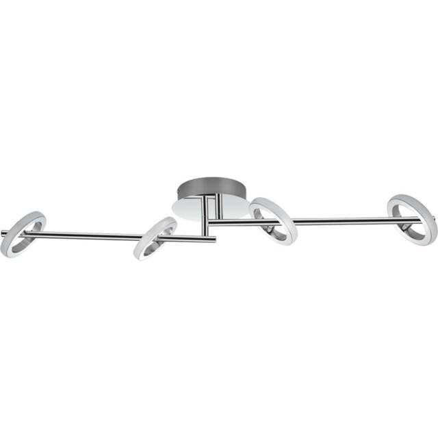 Cosylyte Holdon 4 Ring Chrome Adjustable Bar LED Ceiling Spotlight - Size: 51 x 24 x 14.5cm - Silver - Wilko - image 1