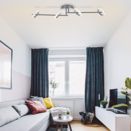 Cosylyte Holdon 4 Ring Chrome Adjustable Bar LED Ceiling Spotlight - Size: 51 x 24 x 14.5cm - Silver - Wilko - thumbnail 7