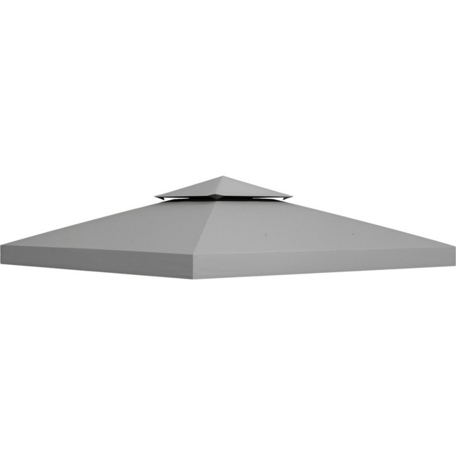 Outsunny 3 x 3m 2-Tier Light Grey Gazebo Canopy Replacement Cover - Wilko - image 1