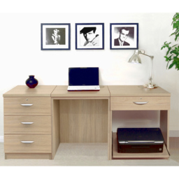 R White Cabinets 4 Drawer Brown Set-11 Desk with Printer Shelf - Size: 72.8 x 167.9 x 54cm - Wilko - thumbnail 5