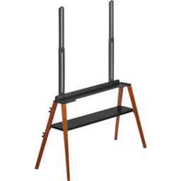 TTAP Roma Single Shelf Dark Wood Easel TV Stand - Size: 125.8 x 99.1 x 37cm - Brown - Wilko - thumbnail 3