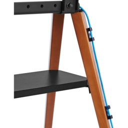 TTAP Roma Single Shelf Dark Wood Easel TV Stand - Size: 125.8 x 99.1 x 37cm - Brown - Wilko - thumbnail 6