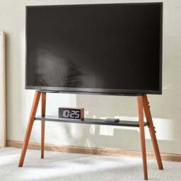 TTAP Roma Single Shelf Dark Wood Easel TV Stand - Size: 125.8 x 99.1 x 37cm - Brown - Wilko