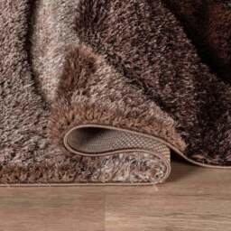 Desire Rug Modern Bronze Waves Shimmer Soft Shaggy Area Rug 160 x 230cm - Desire Rugs - Wilko - thumbnail 4