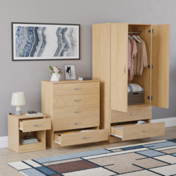 Vida Designs Riano Pine 3 Piece Bedroom Furniture Set - Wilko - thumbnail 4