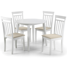 Julian Bowen Coast 4 Seater White Dropleaf Table Set - Wilko - thumbnail 3
