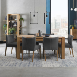Bentley Designs Turin 6 Seater Light Oak Medium End Extending Table - Brown - Wilko - thumbnail 7